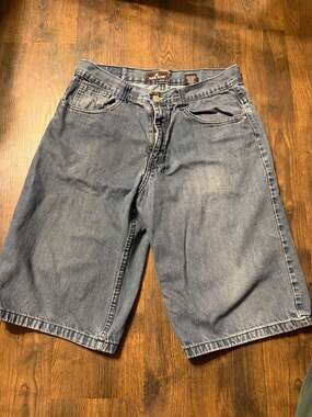 Vintage Red Ape Baggy Denim Jean Shorts Y2K Skater Jorts